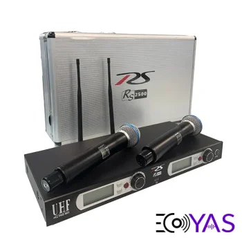 میکروفون بی سیم دو کانال دستی آر اس مدل RS 2500